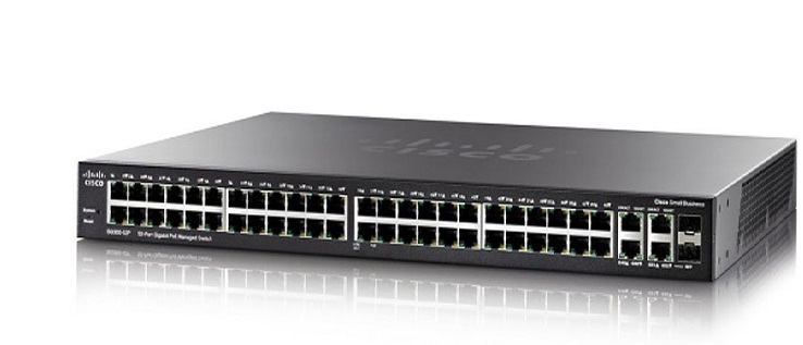 Thiết Bị Mạng Switch Cisco 52 Ports Gigabit PoE Managed SG350-52P-K9